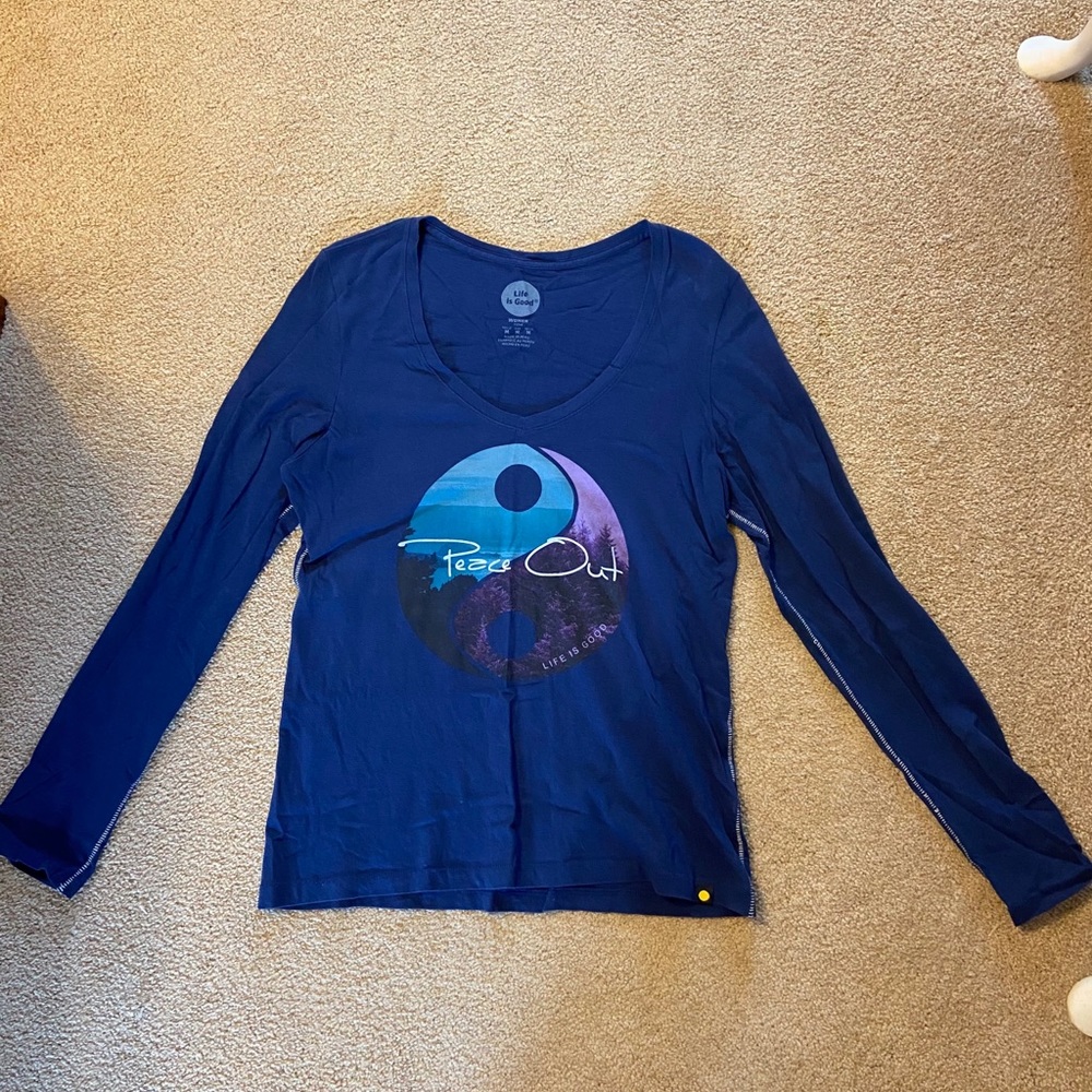 Life is good long sleeve v neck